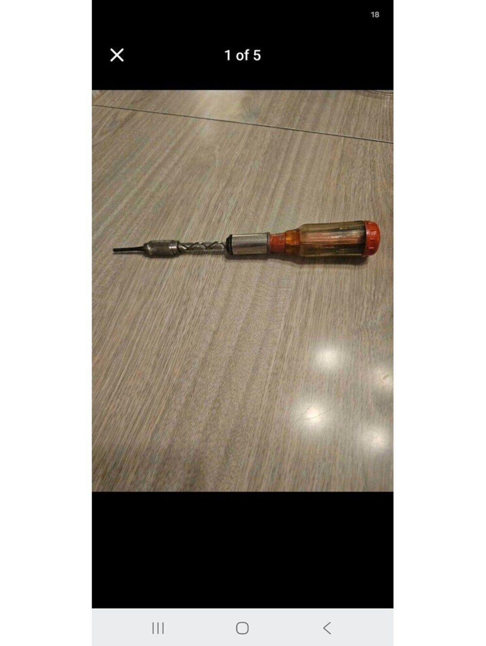Stanley Vintage Spiral Ratchet Screwdriver With 5 Bits.
